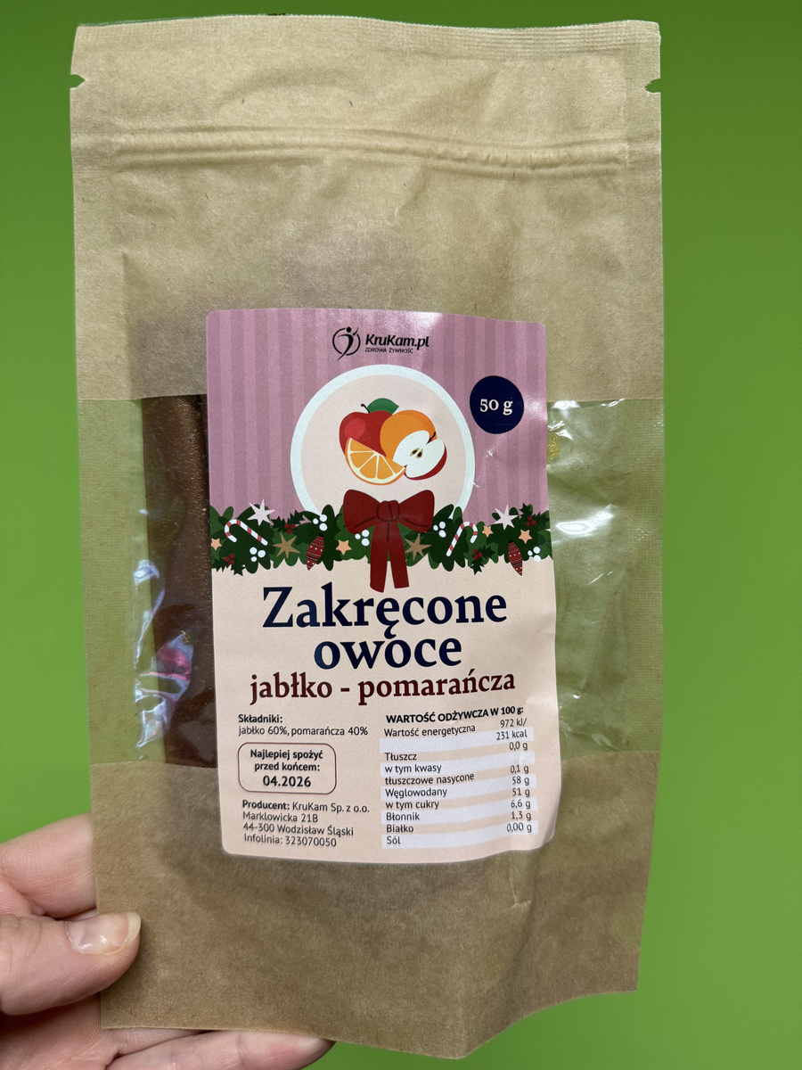 K2025 Zakręcone owoce jabłko-pomarańcza 50g