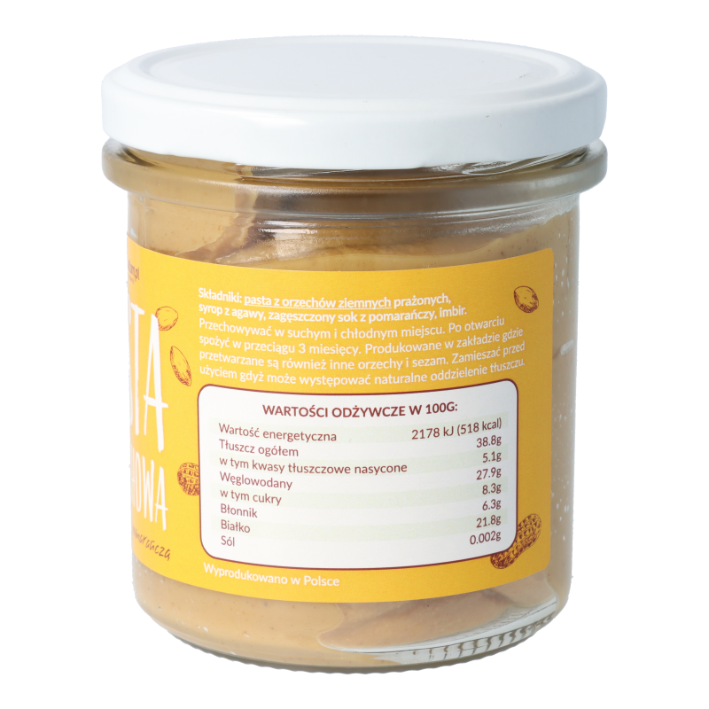 -30%Pasta orzechowa z imbirem i pomarańczą 300g (Data:23.12.2025)