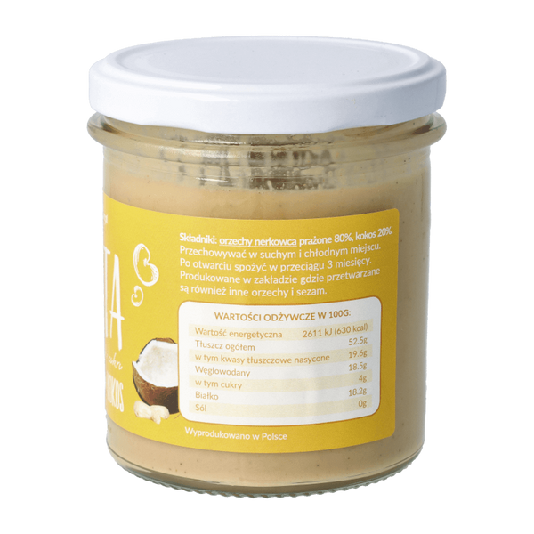 Pasta z nerkowców z kokosem 300g