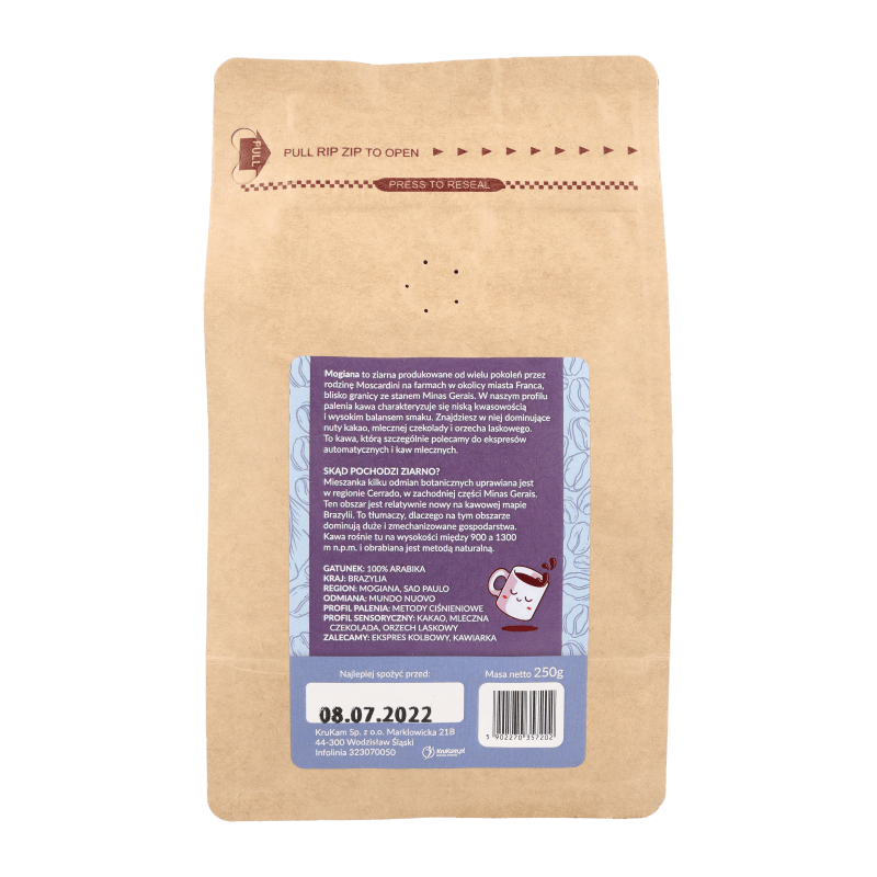 Kawa ziarnista Brazylia Mogiana 250g