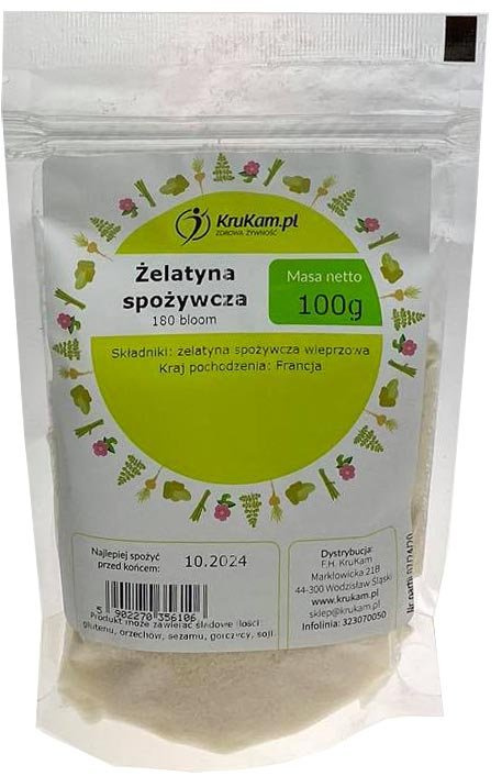 Żelatyna spożywcza 180 bloom 100g