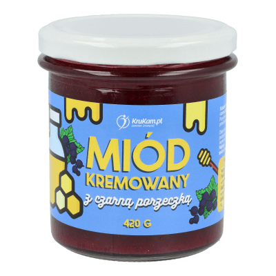 Miód kremowany z czarną porzeczką 420g
