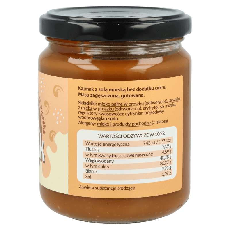 -50%Kajmak bez dodatku cukru z solą morską 260g (Data:09.03.2026)