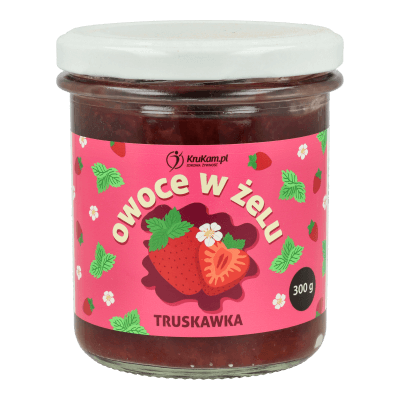 -50%Frużelina Owoce w żelu Truskawka 300g(Data:26.11.2025)