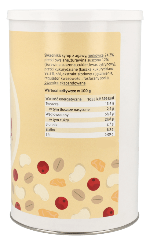 -75%Granola nerkowiec-żurawina 190g(Data:06.12.2025)