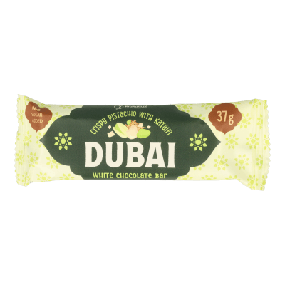 Dubai White Chocolate Bar 37g Baton dubajski w białej czekoladzie