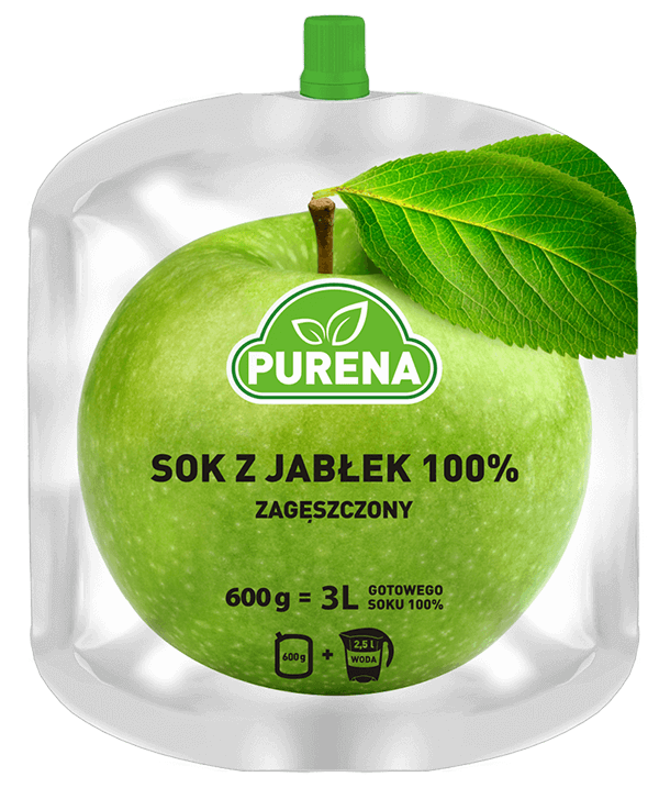 Sok Purena z jabłek 100% zagęszczony 600g na 3 litry soku